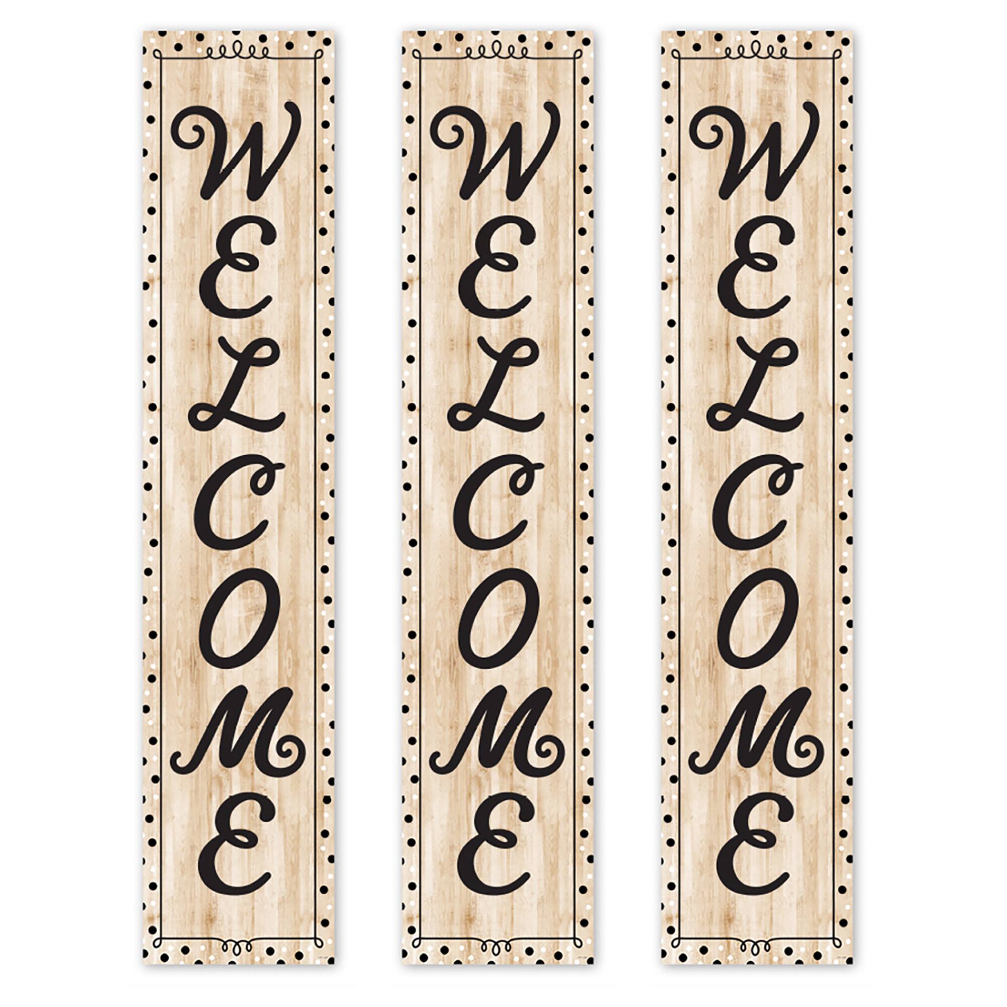 Creative Teaching Press® Core Décor 2 Sided Welcome & Goal Banner, 8" x 39", 3 Packs